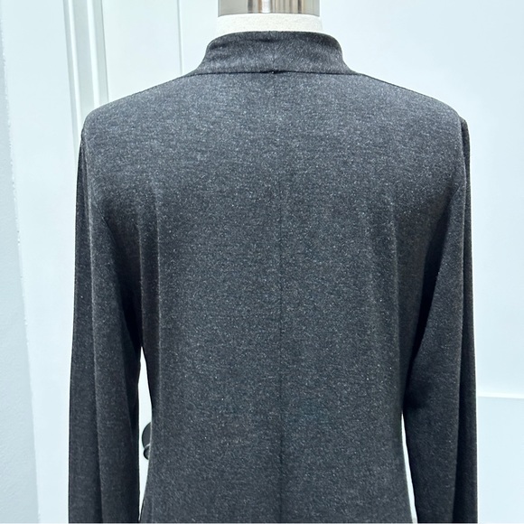 EILEEN FISHER High Back Long Sleeve V-Neck Knee Length Dress - Picture 6 of 10